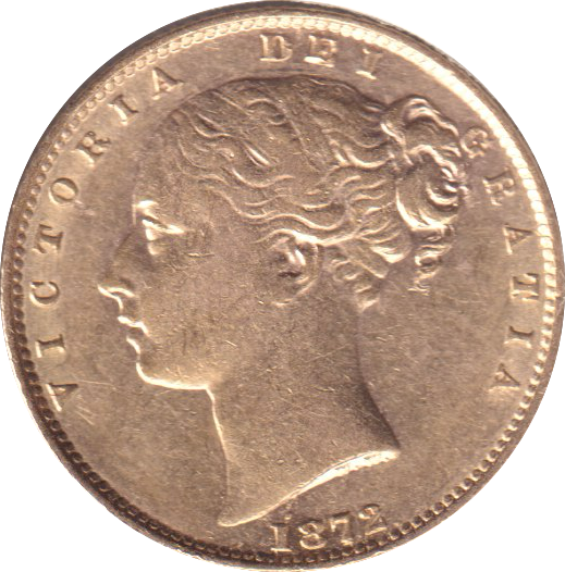 1872 GOLD SOVEREIGN ( AUNC )