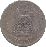 1916 SIX PENCE ( FINE )