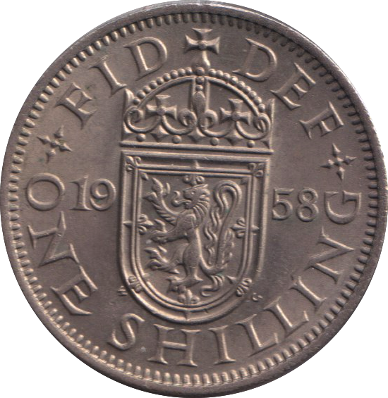 1958 SCOTTISH SHILLING ( UNC )