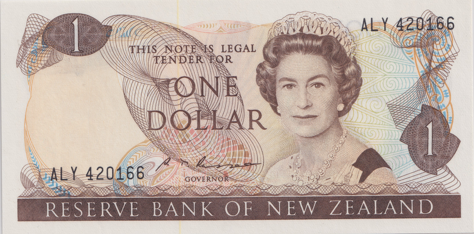 1985 ONE DOLLAR NEW ZEALAND BANKNOTE REF-1841