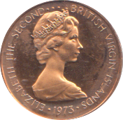 1973 PROOF 1 CENT BRITISH VIRGIN ISLANDS