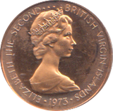 1973 PROOF 1 CENT BRITISH VIRGIN ISLANDS