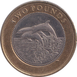 2015 TWO POUND DOLPHINS GIBRALTAR