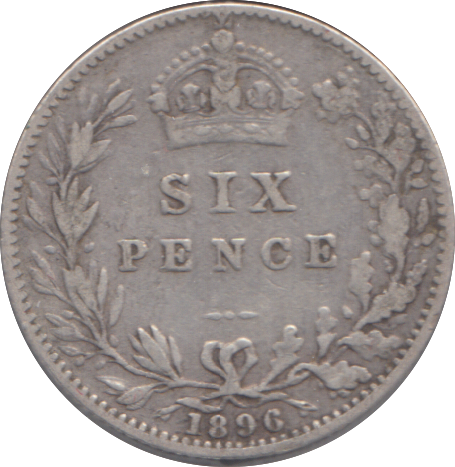 1896 SIXPENCE ( NF )