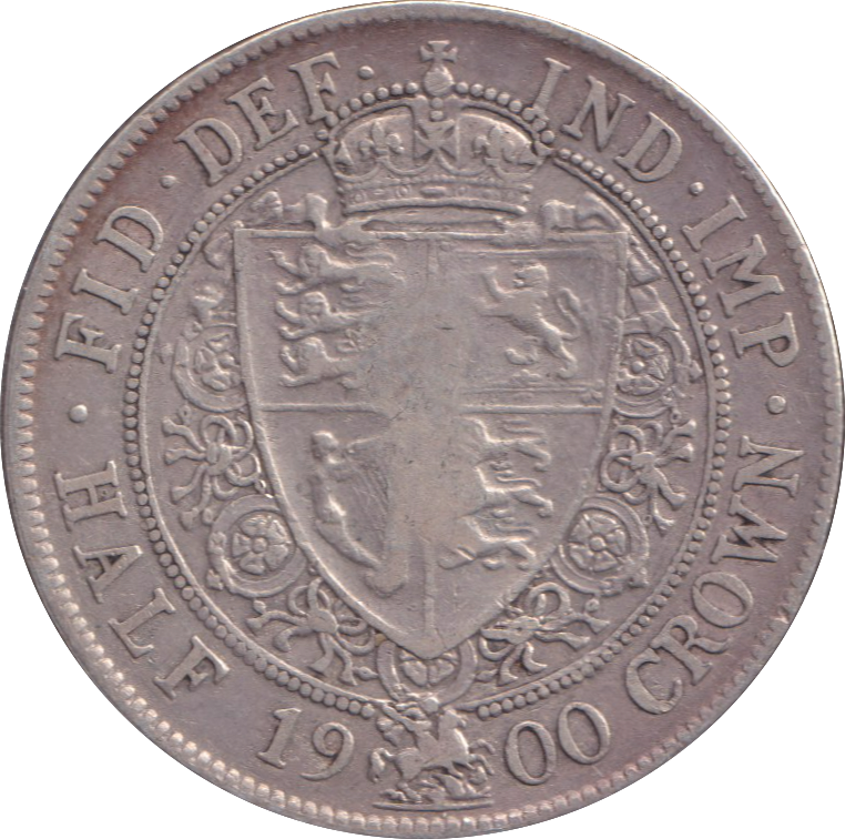 1900 HALFCROWN ( FINE )