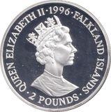 1996 SILVER PROOF TWO POUND ROYAL HERITAGE ELIZABETH I
