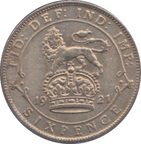 1921 SIXPENCE ( EF )