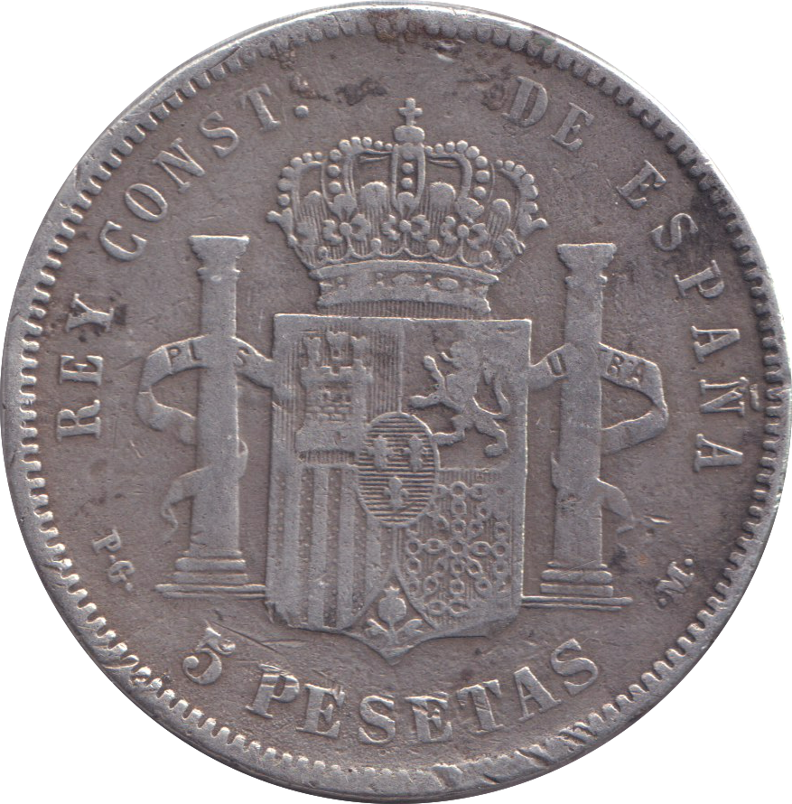 1892 SILVER 5 PERSAS SPAIN