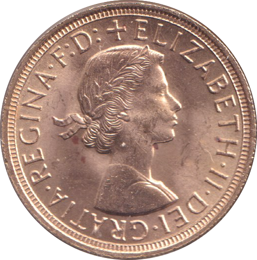 1957 GOLD SOVEREIGN ( UNC )