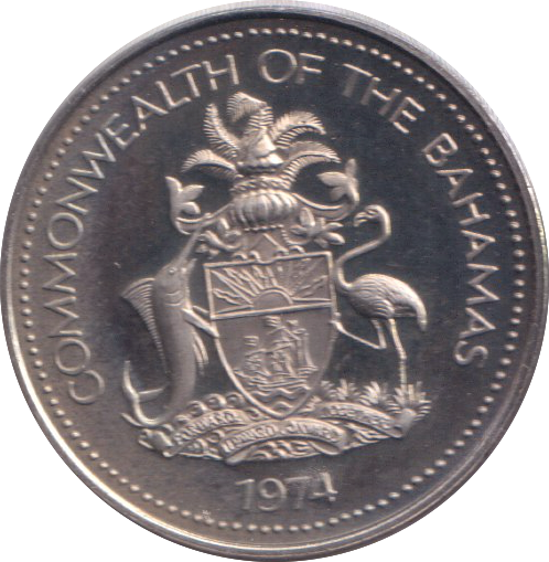 1974 5 CENTS BAHAMAS