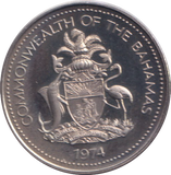 1974 5 CENTS BAHAMAS