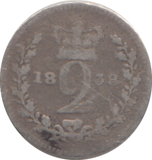1838 MAUNDY TWOPENCE ( NF )