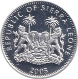 2005 SILVER PROOF 10 DOLLAR REPUBLIC OF SIERRA LEONE