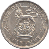 1927 SIXPENCE ( UNC )