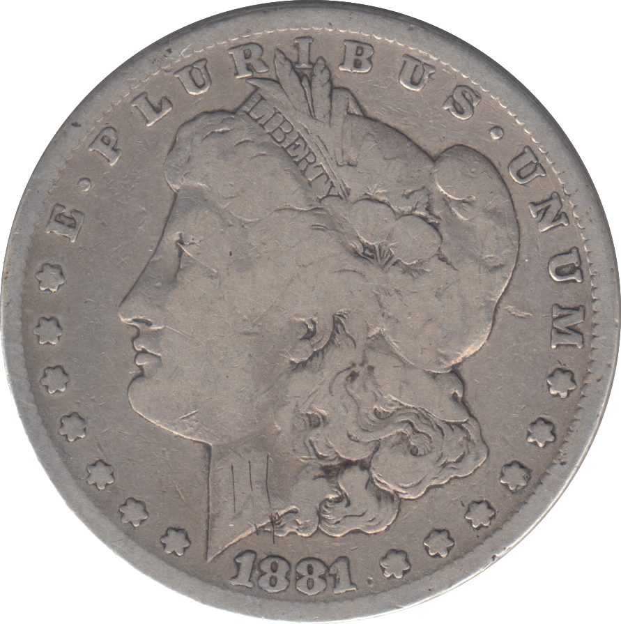 1881 SILVER ONE MORGAN DOLLAR USA