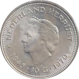 1970 SILVER NETHERLANDS 10 GULDEN