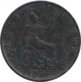 1877 HALF PENNY ( VF )