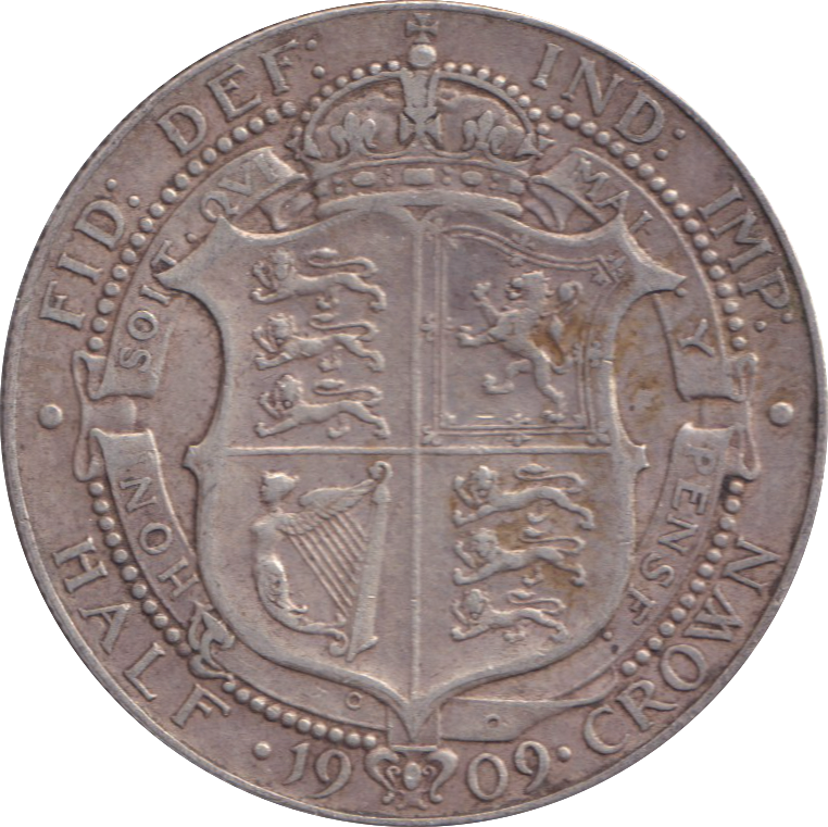 1909 HALFCROWN ( VF )