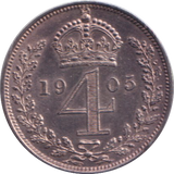 1905 UNC MAUNDY FOURPENCE