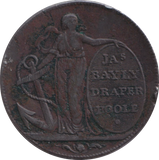 1796 HALF PENNY TOKEN POOLE