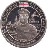 2009 ANDREW CUNNINGHAM FIVE POUND BAILIWICK OF JERSEY