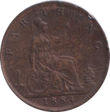1884 FARTHING ( GVF )