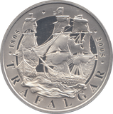 2005 SILVER PROOF FIVE POUNDS TRAFALGAR