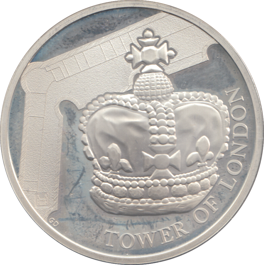 2019 SILVER PROOF FIVE POUNDS TOWER OF LONDON