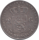 1848 SILVER NETHERLANDS 2 1/2 GULDEN
