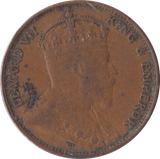 1908 ONE CENT CEYLON