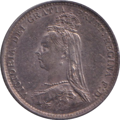 1887 MAUNDY THREEPENCE ( EF )