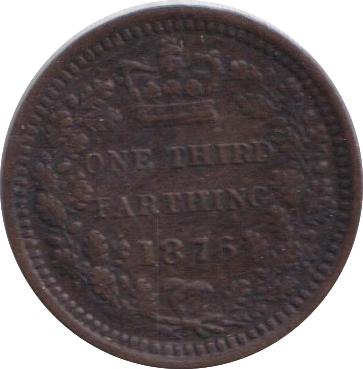 1876 THIRD FARTHING ( EF )