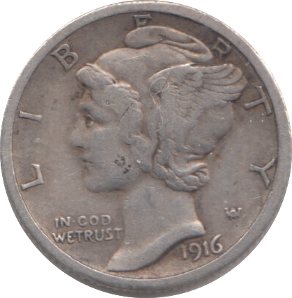 1916 SILVER USA DIME