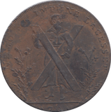 1791 EDINBURGH HALFPENNY TOKEN