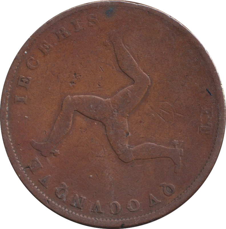 1839 PENNY TOKEN ISLE OF MAN