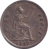 1837 FOURPENCE ( EF )