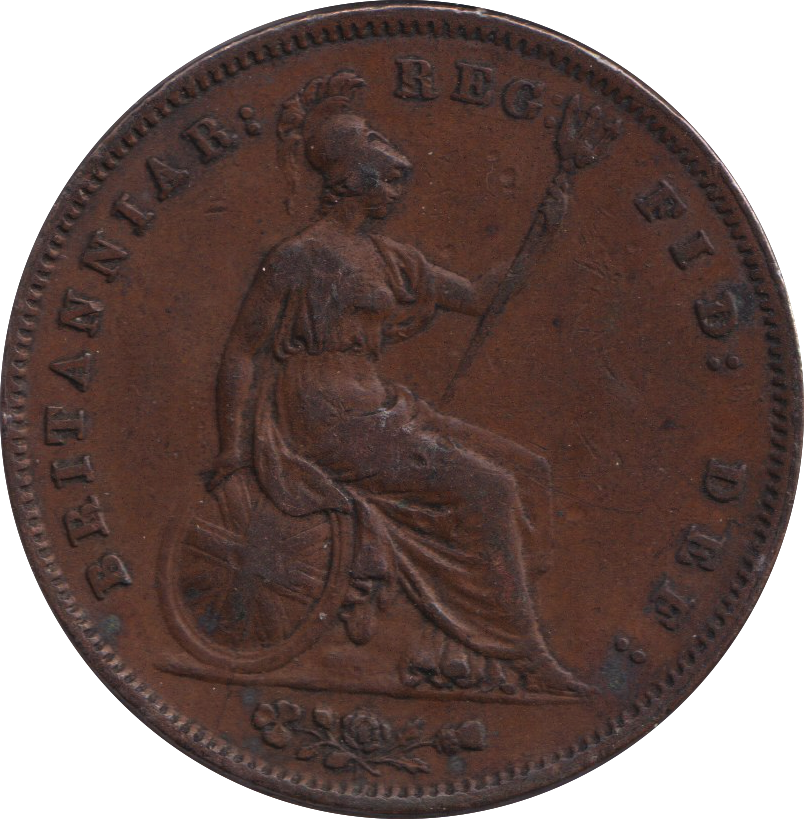 1858 PENNY ( VF )