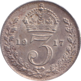 1917 THREEPENCE ( VF )