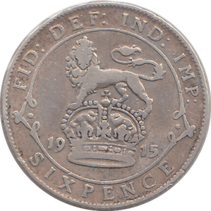 1915 SIXPENCE ( FINE )