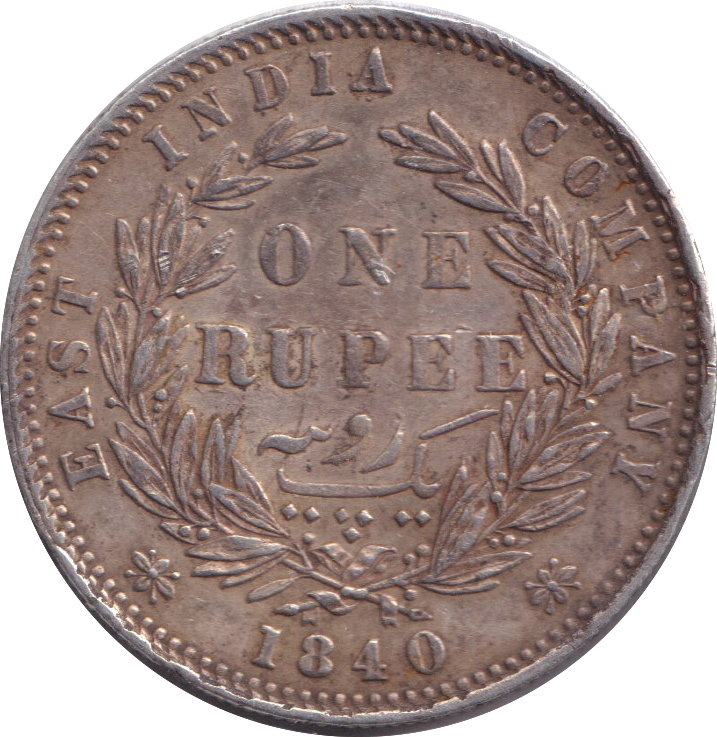 1840 SILVER RUPEE INDIA REF-5