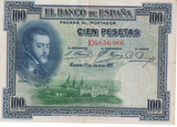 1925 100 PESTAS SPAIN BANKNOTE REF-1860
