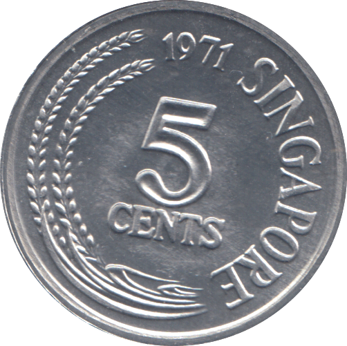 1971  5 CENTS SINGAPORE