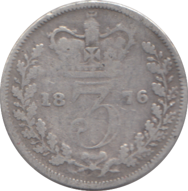 1876 THREEPENCE ( FINE )
