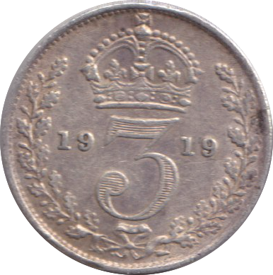 1919 THREEPENCE ( FINE )
