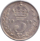 1919 THREEPENCE ( FINE )