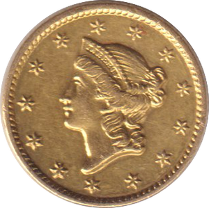 1849 GOLD ONE DOLLAR USA