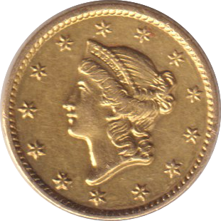 1849 GOLD ONE DOLLAR USA