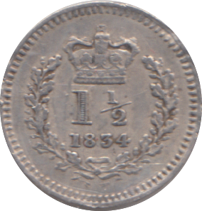 1834 THREE HALFPENCE ( VF )