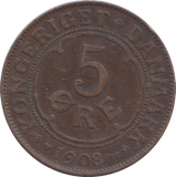 1908 DENMARK 5 ORE