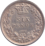 1887 SIXPENCE ( EF )